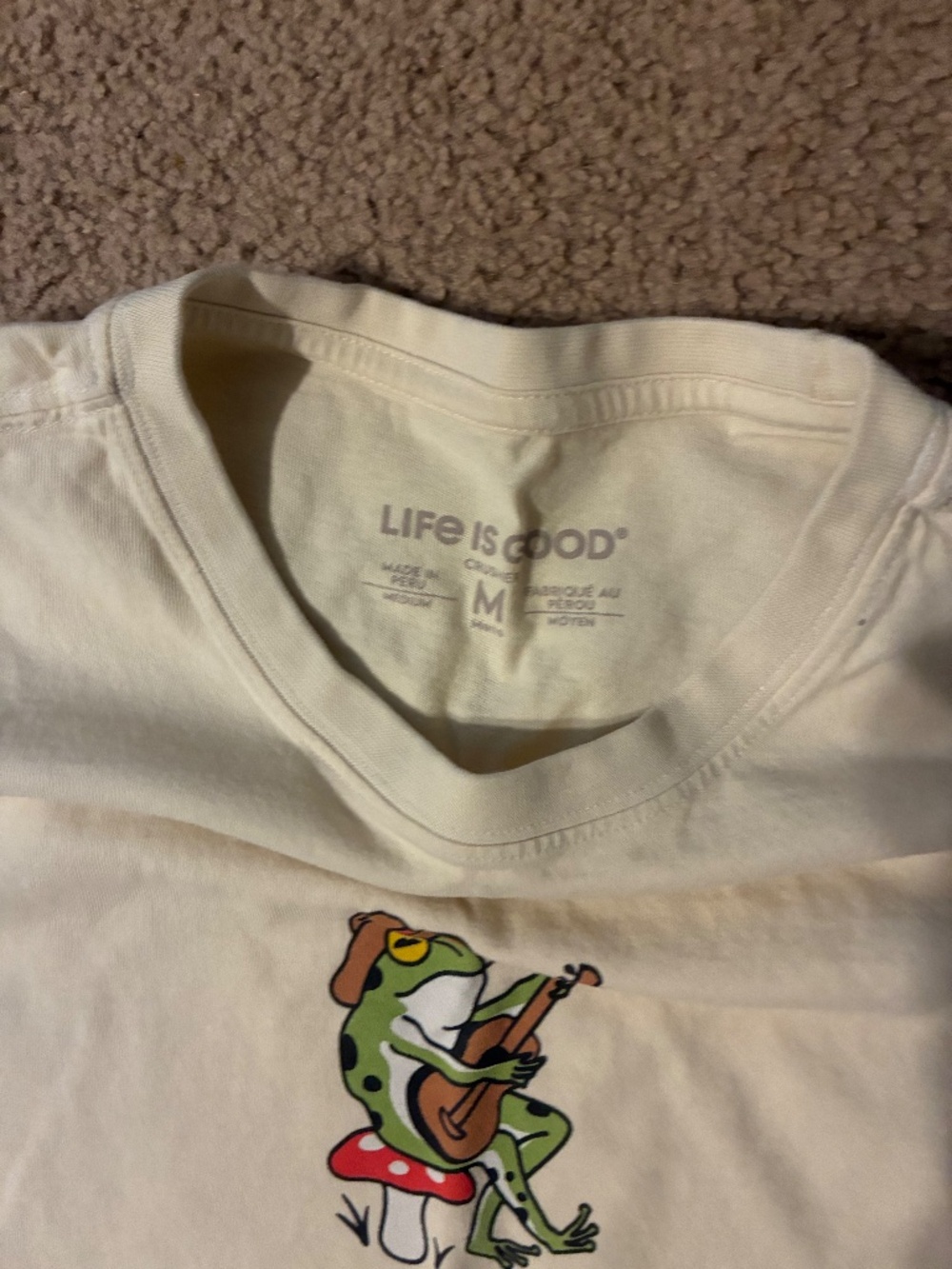 White Life is Good Tee Size Medium - Picture 2 of 2